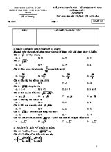 Đề kiểm tra Chương I môn Đại số Lớp 9 - Mã đề 169 - Năm học 2019-2020- Trường TH và THCS Hoàng Hoa Thám